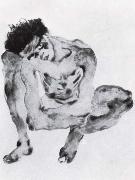 Egon Schiele Crouching figure Spain oil painting artist